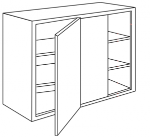 Cherry Glaze Wall Blind Corner Cabinet *Specify Door Right or Door Left When Ordering (NOT BLIND)