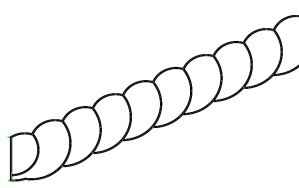 Sterling Rope Molding Insert 3/4"W x 1/2"H x 96"L