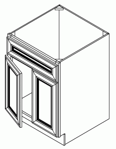 Perla Sink Base Cabinet, 27”W x 34 1/2" H x 24" D